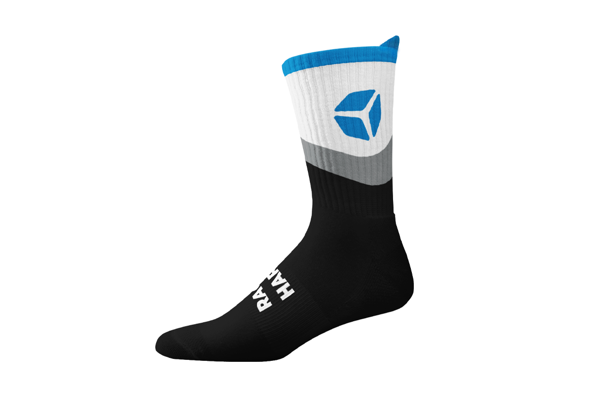 cube controls socks black blue