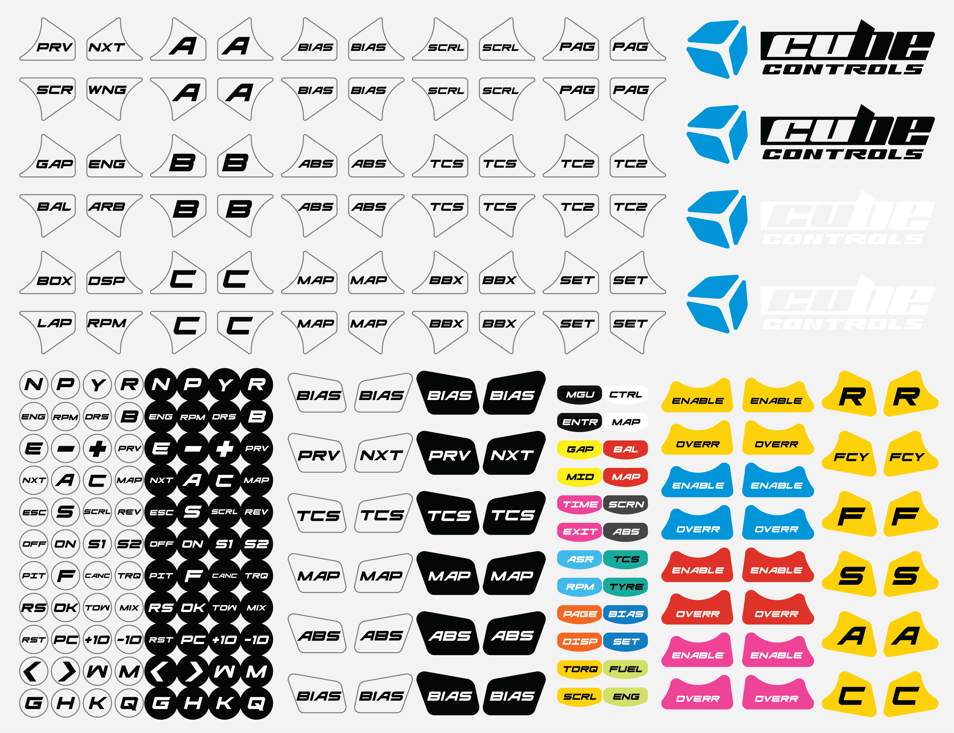 Cube Controls Custom Stickers - Cube Controls - Sim Racing Hardware